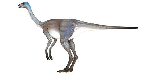 Realistic dinosaur model on a white background