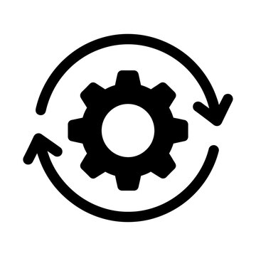 automation process icon representing cycle and workflow transformation
