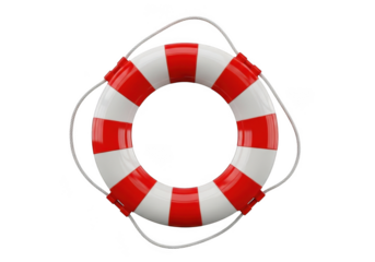 Life preserver ring isolated on transparent background