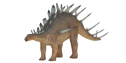 Fototapeta premium Realistic dinosaur model with spiked armor