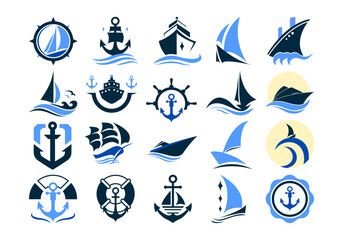 Nautical Marine Logo Design Element