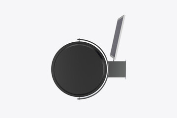 Solar Advertising sign board isolated on white background. 3d illustration