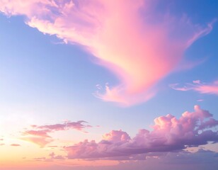 Pastel sky with clouds