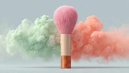 Makeup Brush with Pastel Smoke