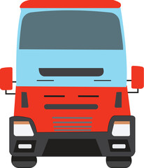 Heavy Duty  Bus Front View Vector
