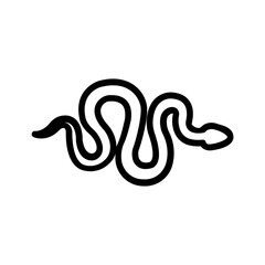 Fototapeta premium Vector black line icon for Snake