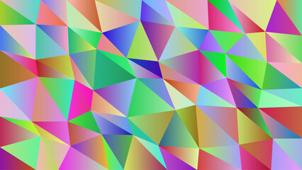 Vibrant abstract geometric mosaic with colorful triangles and gradients