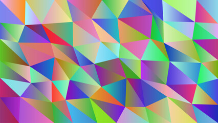 Vibrant abstract geometric mosaic pattern with colorful triangles and gradients