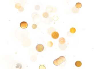 Christmas Bokeh dust glowing effect on transparent background 