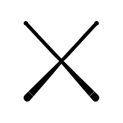 Two crossed billiard cues on transparent background silhouette