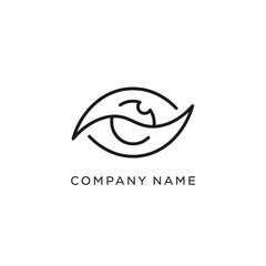 Elegant eye logo design representing vision and perception for brand identity.