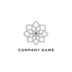 Elegant floral design logo for a company with a modern and minimalist aesthetic.