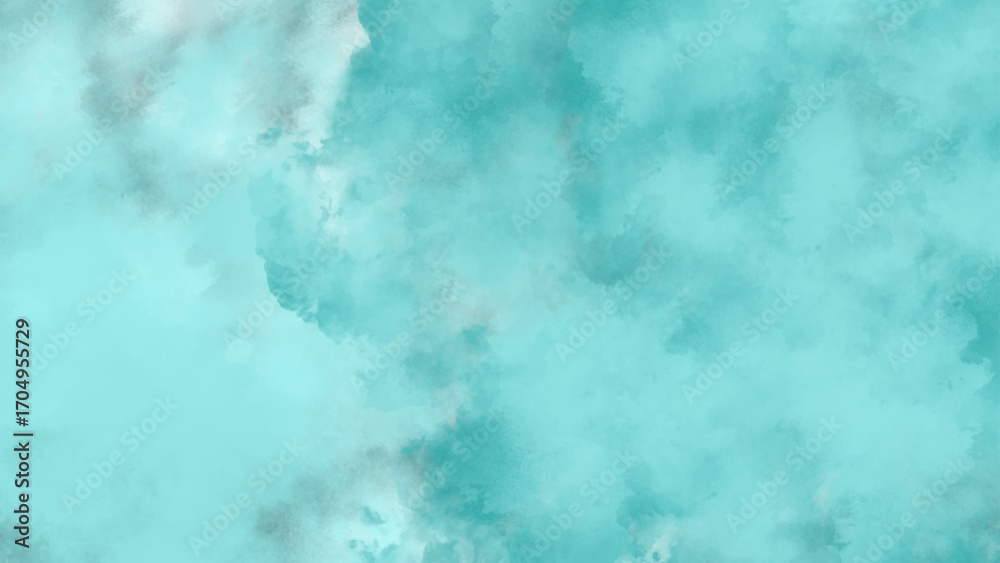 Canvas Prints a soft turquoise background with a light, cloud-like, and textured appearance.