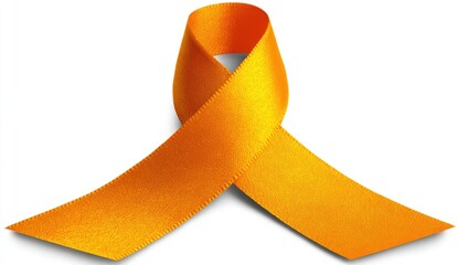 Orange Ribbon Symbol
