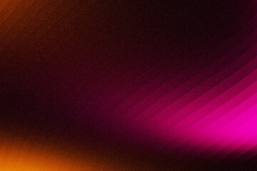 Black orange pink noisy texture gradient background with abstract retro wave design for modern poster banner copy space