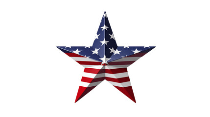 Patriotic American flag star shines brightly, ideal for Fourth of July celebrations
