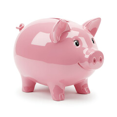 Adorable pink piggy bank for saving money and financial planning, symbol of wealth and future savings