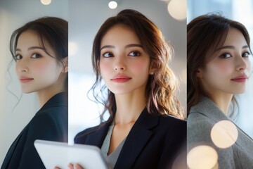 ３人の若い日本人のビジネス女性