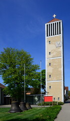 Obraz premium Modern Church in the Town Wietze, Lower Saxony