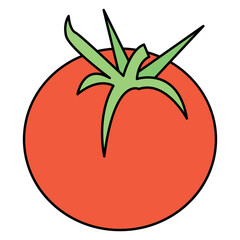 Tomato Vegetable Icon – Healthy Organic Food Illustration