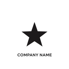 Obraz premium Simple black five pointed star icon for company logo design.