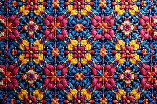 Geometric abstract tapestry pattern, endless repeat, design, background, shape pattern