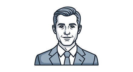 Businessman Portrait Illustration.