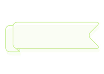 緑のシンプルで優しいリボン見出しフレーム
