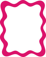 Bright Pink Wavy Border Design For Craft Projects And Decorations	