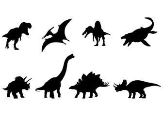 black silhouette of a dinosaur or ancient animal © Kuldi