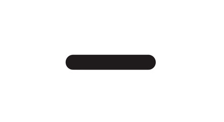 Minimalist black horizontal bar with rounded ends on white background.