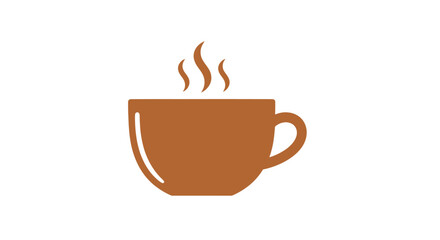 A simple brown cup with hot steam rising from it.