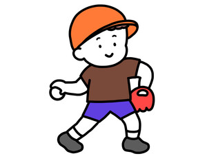 ボールを投げる男の子