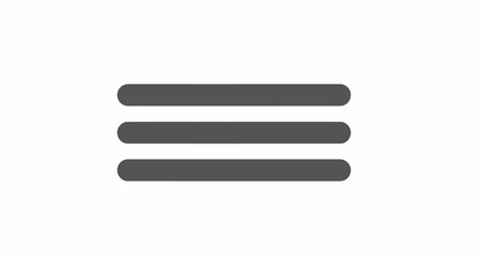 Simple Three Horizontal Line Menu Icon.