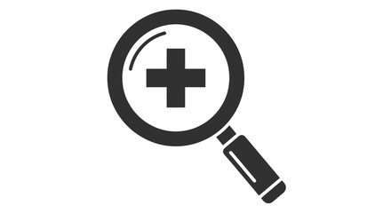 Magnifying Glass with Plus Sign: Zoom In Icon.