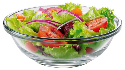 Fresh salad in a clear glass bowl (4)