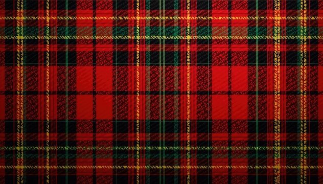 Classic red and green plaid seamless textile pattern, winter, squares, red