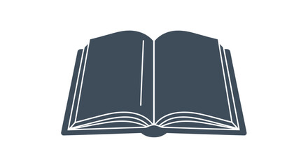 Open Book Illustration for Education and Literature.