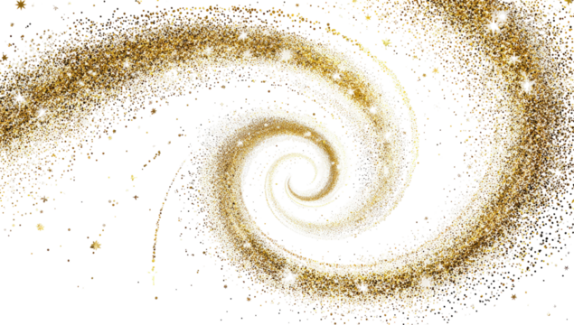 Spiral galaxy, detailed, swirling, golden-yellow, pixelated, cosmic, space, nebula