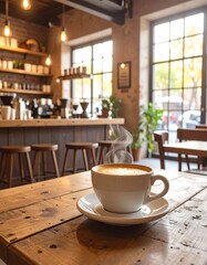 Cozy coffee shop interior