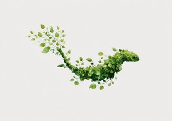 Green leafy creature, dragon-like form