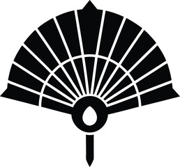 black fan isolated on white