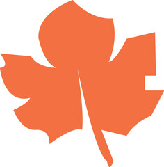 Vector Autumn Leave Silhouette