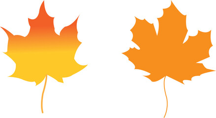 Decorative Autumn Leaves Icon Set