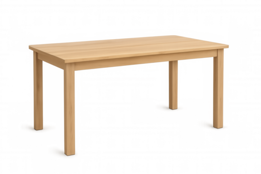 Minimalist light wooden table, transparent backdrop, serving contemporary interior design needs