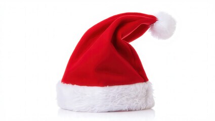 Classic red Santa hat for Christmas isolated