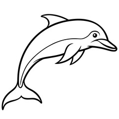 Elegant Dolphin Jumping Vector