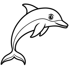 Elegant Dolphin Jumping Vector