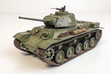 The toy tank isolate on white background