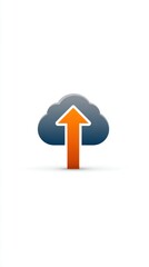 Dynamic cloud formation with upward arrow, a symbol of growth, progress, and development